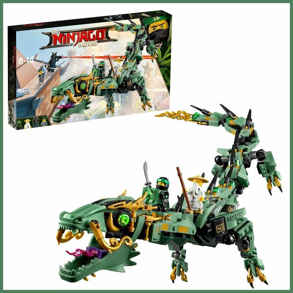 Конструктор Ниндзяго Механический Дракон Зелёного Ниндзя, 475 деталей совместим с Lego