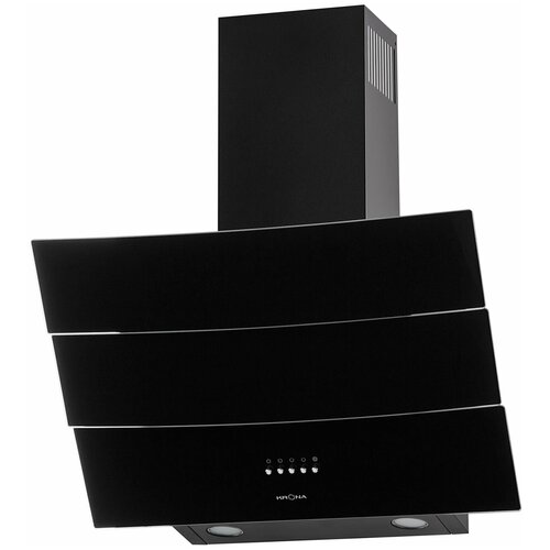 Вытяжка каминная наклонная KRONA INGA 600 black PB стекло 1426200₽
