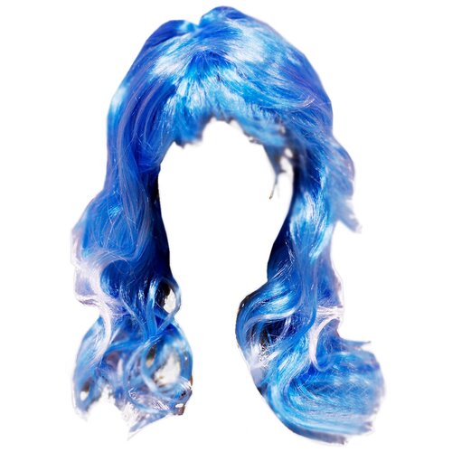 парик мелирование карнавальный искусственный волос цвет черный и белый Парик мелирование карнавальный искусственный волос цвет голубой и белый