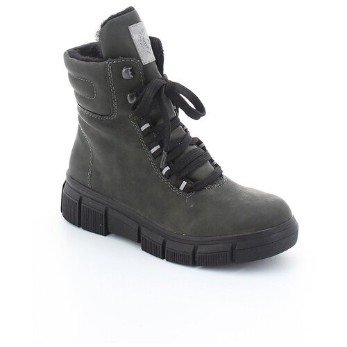 фото Ботинки rieker женские зимние, размер 39, цвет зеленый, артикул x3401-54