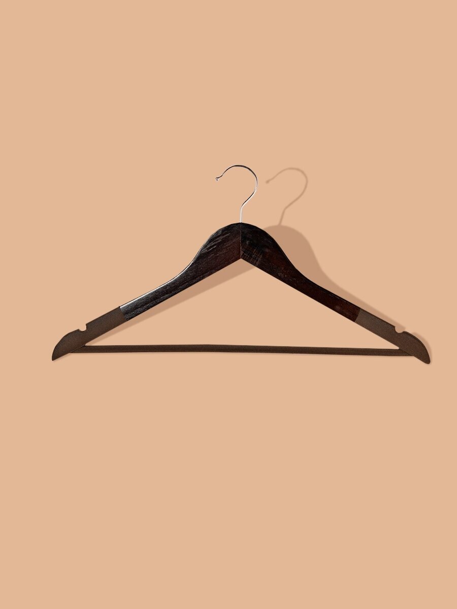 Вешалки плечики KONONO для одежды, брюк, деревянные антискользящие набор 12 штук - фотография № 8