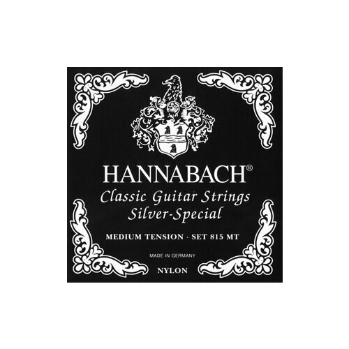 Струны для классической гитары нейлон/посеребренные Hannabach 815MT Black SILVER SPECIAL