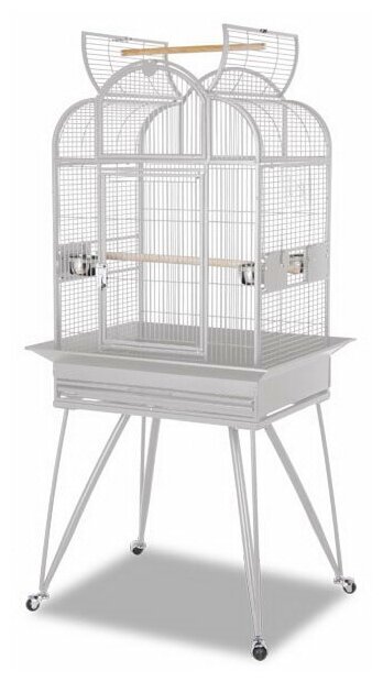 Клетка для птиц Montana Cages "Havana", светло-серая, 80х74х162см (Германия) - фотография № 1