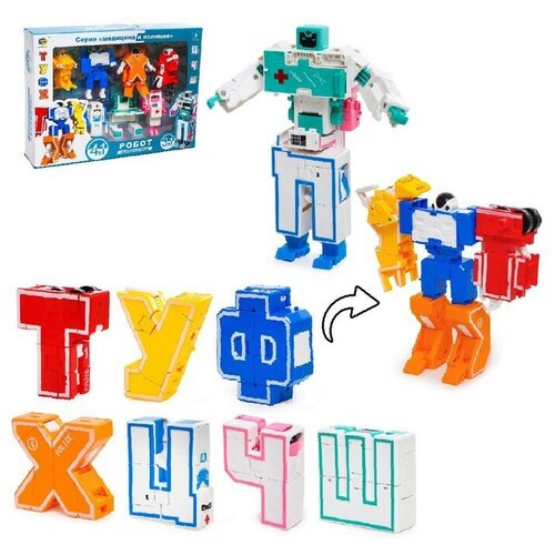 Набор роботов «Алфавит», трансформируются, 7 штук, собираются в 1 робота , 1 шт.