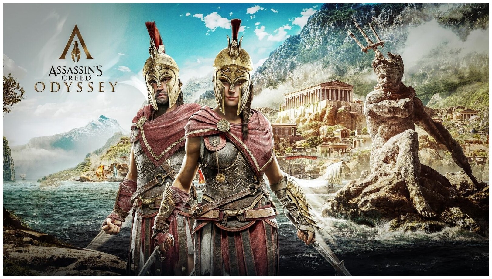 Фотообои Уютная стена "Assassin's Creed Odyssey" 480х270 см Виниловые Бесшовные (единым полотном)