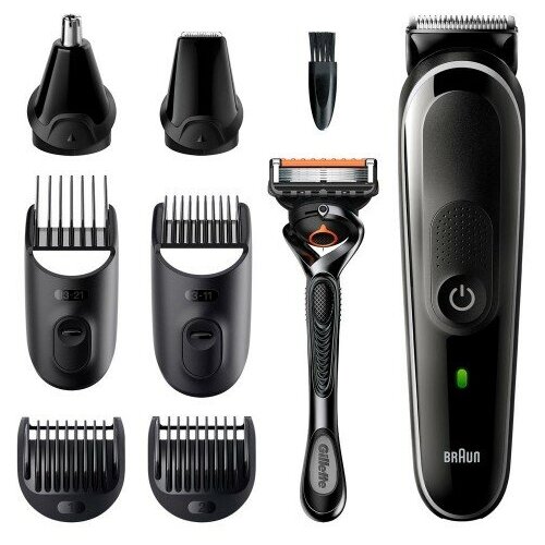 Триммер Braun MGK 5360 + Бритва Gillette, черный триммер braun mgk 5360