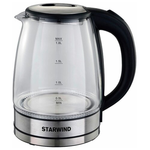 Чайник электрический Starwind SKG4777 черный и прозрачный 184000₽