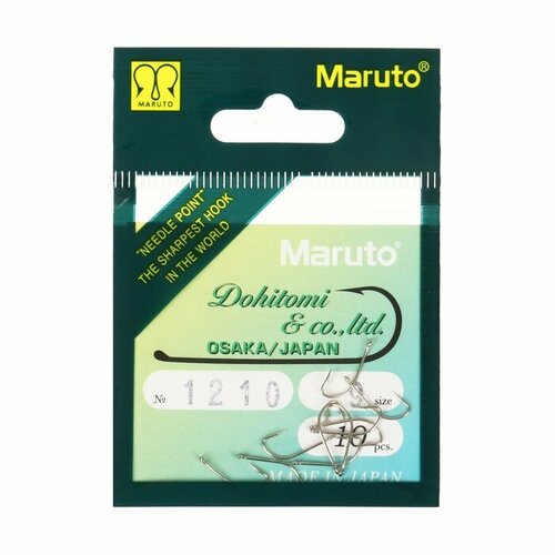 крючки maruto 1210 цвет ni 9 10 шт 9680648 Крючки Maruto 1210, цвет Ni, № 9, 10 шт.