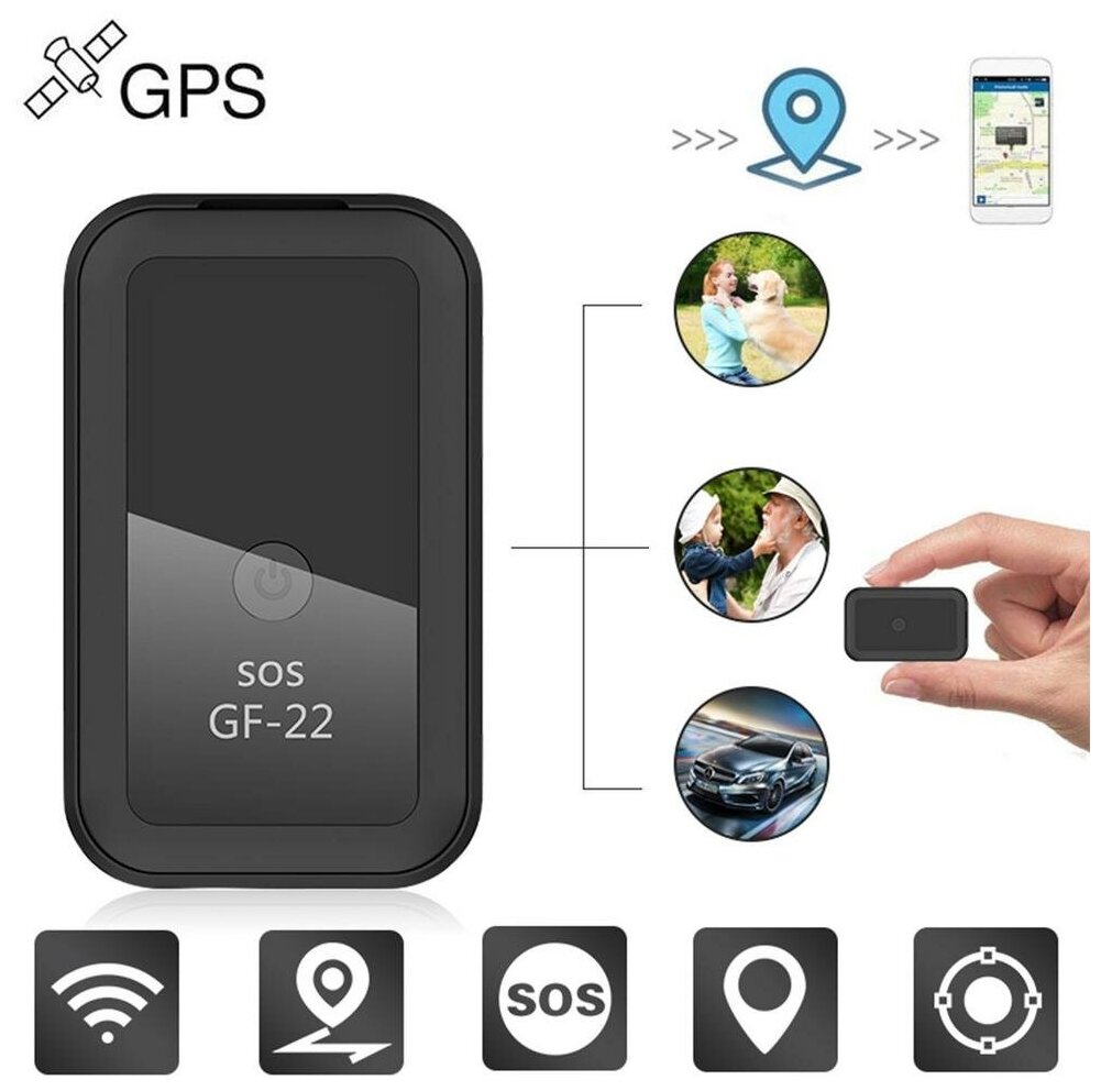 GSM / GPS трекер-маяк GF 22/ детей/ автомобилей/ трекер с приложением на телефон/найти местонахождение ребенка автомобиля груза