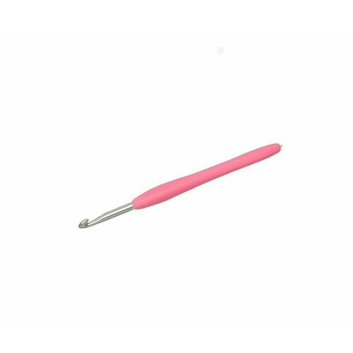 Крючок вязальный для рукоделия с силиконовой ручкой № 4