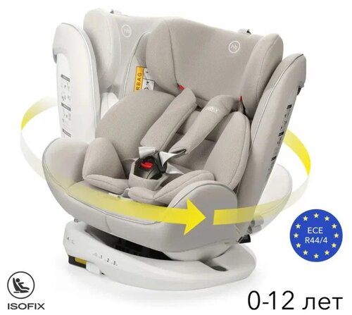 Автокресло группа 0/1/2/3 (до 36 кг) Happy Baby Unix Isofix, sand