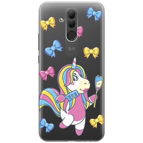 Силиконовый чехол с принтом Lady Unicorn для Huawei Mate 20 Lite / Хуавей Мейт 20 Лайт силиконовый чехол на huawei mate 20 lite хуавей мате 20 лайт прозрачный