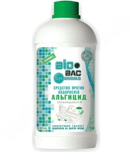 Жидкость для бассейна BioBac Альгицид непенящийся M BP-AL, 1 л БИОБАК - фото №8