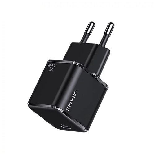 Скоростное зарядное устройство Usams СС140 с PD+QC3.0 c портом Type-C, 25Вт Цвет- чёрный