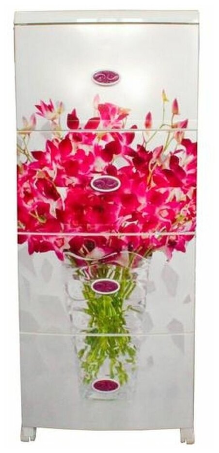 фото Комод 4-х секционный "Цветы" белый г. Пятигорск