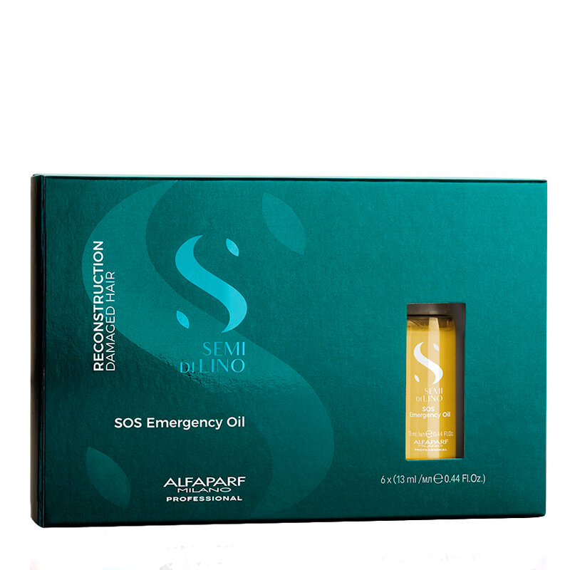 Alfaparf Milano SDL R Reparative - Mасло, восстанавливающее структуру волос SOS Emergency Oil, 6 ампул х 13 мл - фото №5