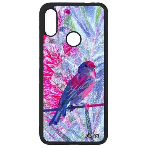 фото Защитный чехол на телефон // xiaomi redmi note 7 // "воробей" стиль птичка, utaupia, фуксия