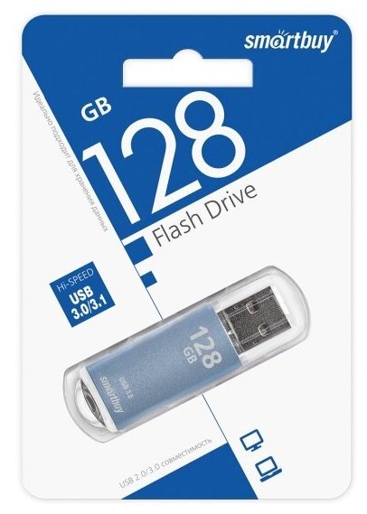 USB флешка Smartbuy 128Gb V-Cut blue USB 3.0