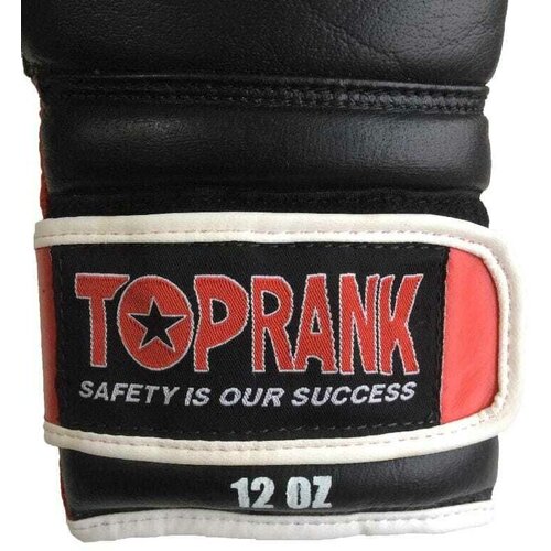 Боксерские перчатки Top Rank Prof натуральная кожа 12 унций черные