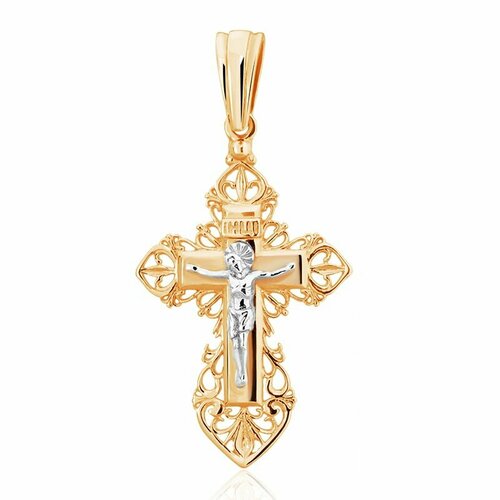 Крестик Ювелир Карат, красное золото, 585 проба крест золотой с бриллиантом арт 3233128 9 крест