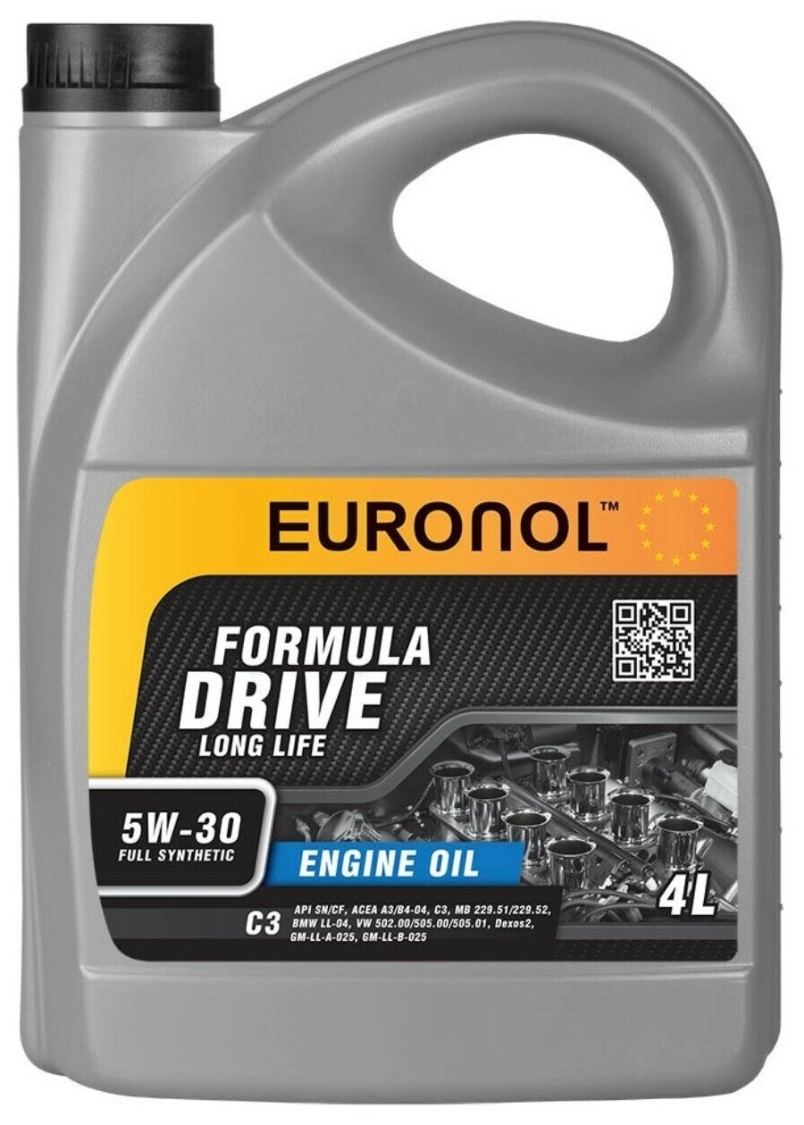 Моторное масло EURONOL Drive FORMULA LL 5W-30 Синтетическое 4 л