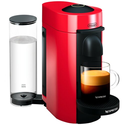 Кофемашина капсульная De'Longhi Nespresso ENV 150, красный кофемашина капсульная nespresso gcb2 vertuo plus c серебристый