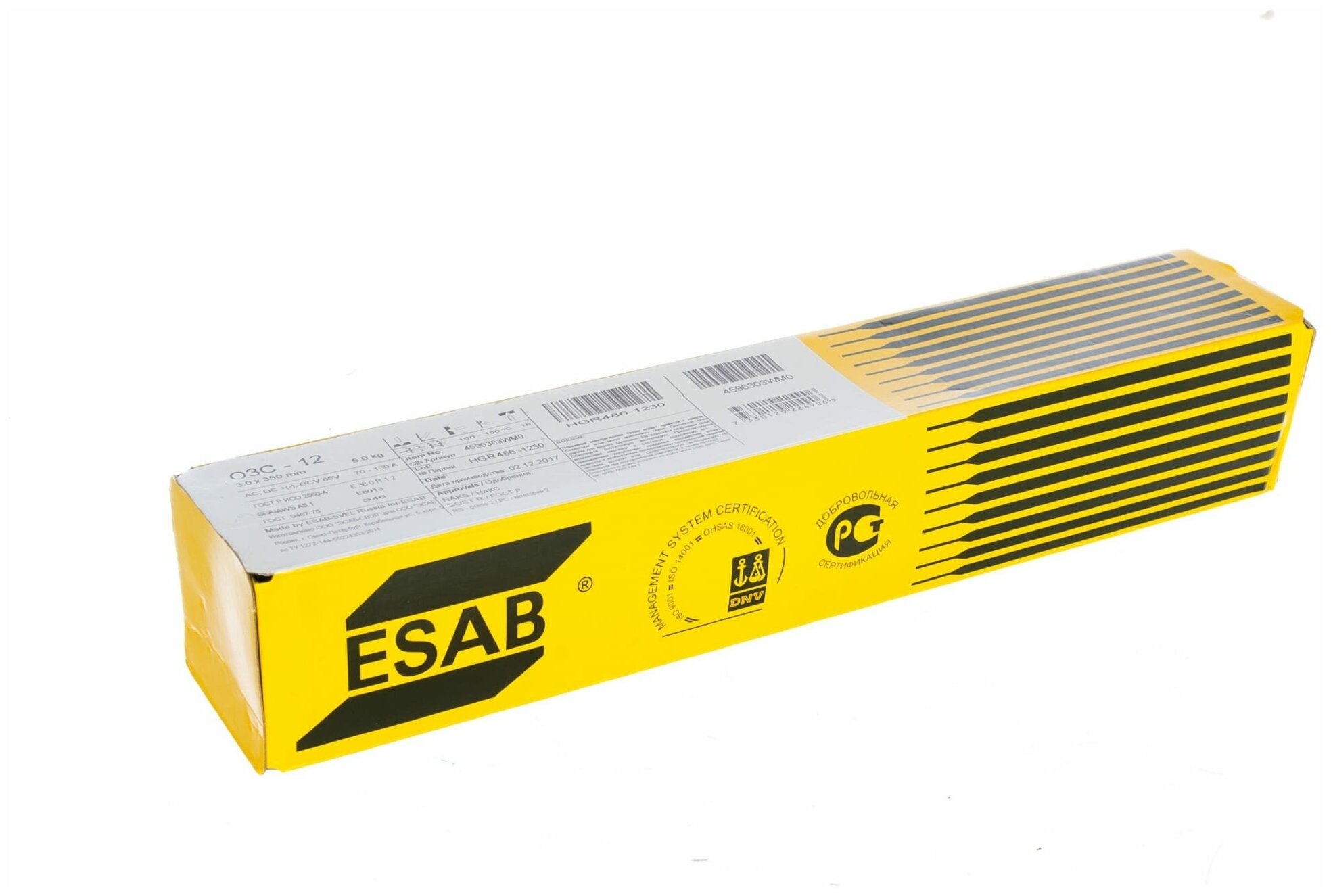 Электроды ESAB ОЗС-12 д 3,0 мм 5 кг, цена за 5 кг.