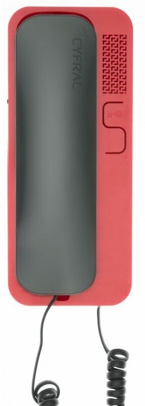 Трубка Cyfral Unifon Smart U (графит-красный) координатная для подъездного домофона совместима с домофонными системами Vizit, Cifral, Metacom, Eltis, SmartEL