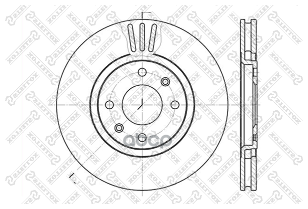 6020-3720v-Sx_диск Тормозной Передний! Peugeot 406 Citroen Xantia 2.0-3.0/1.9td 95> Stellox арт. 60203720VSX