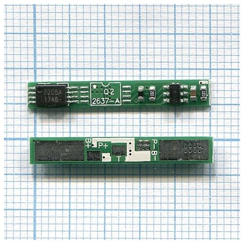 Контроллер заряда-разряда (PCM) для Li-Pol, Li-Ion батареи 3,7В 28x4mm 3pin max8731aeti контроллер заряда батареи