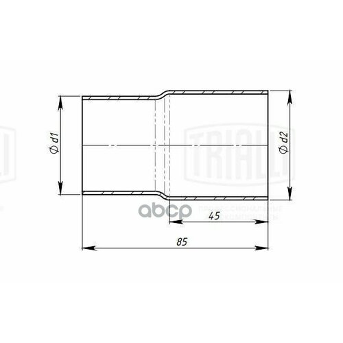 Соединитель Труб Глушителя 45/50 L=85 Универсальный (Алюм. Сталь) (Epc 4550) Trialli арт. EPC4550