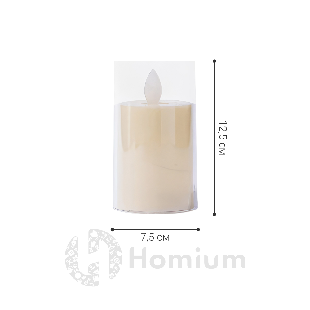 Светодиодная свеча LED Elementary Candle 7 - 1 шт 12,5 см стекло светлое - фотография № 6