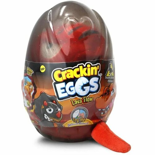 Игрушка мягконабивная динозавр 12 см «Crackin'Eggs» в мини яйце. Серия Лава