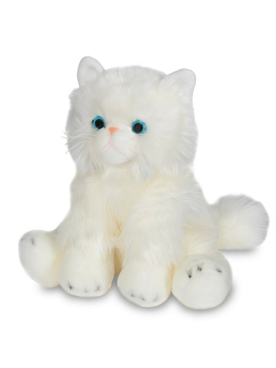 Мягкая игрушка Кошка "Линдси", белая, 30 см, ТМ Коробейники