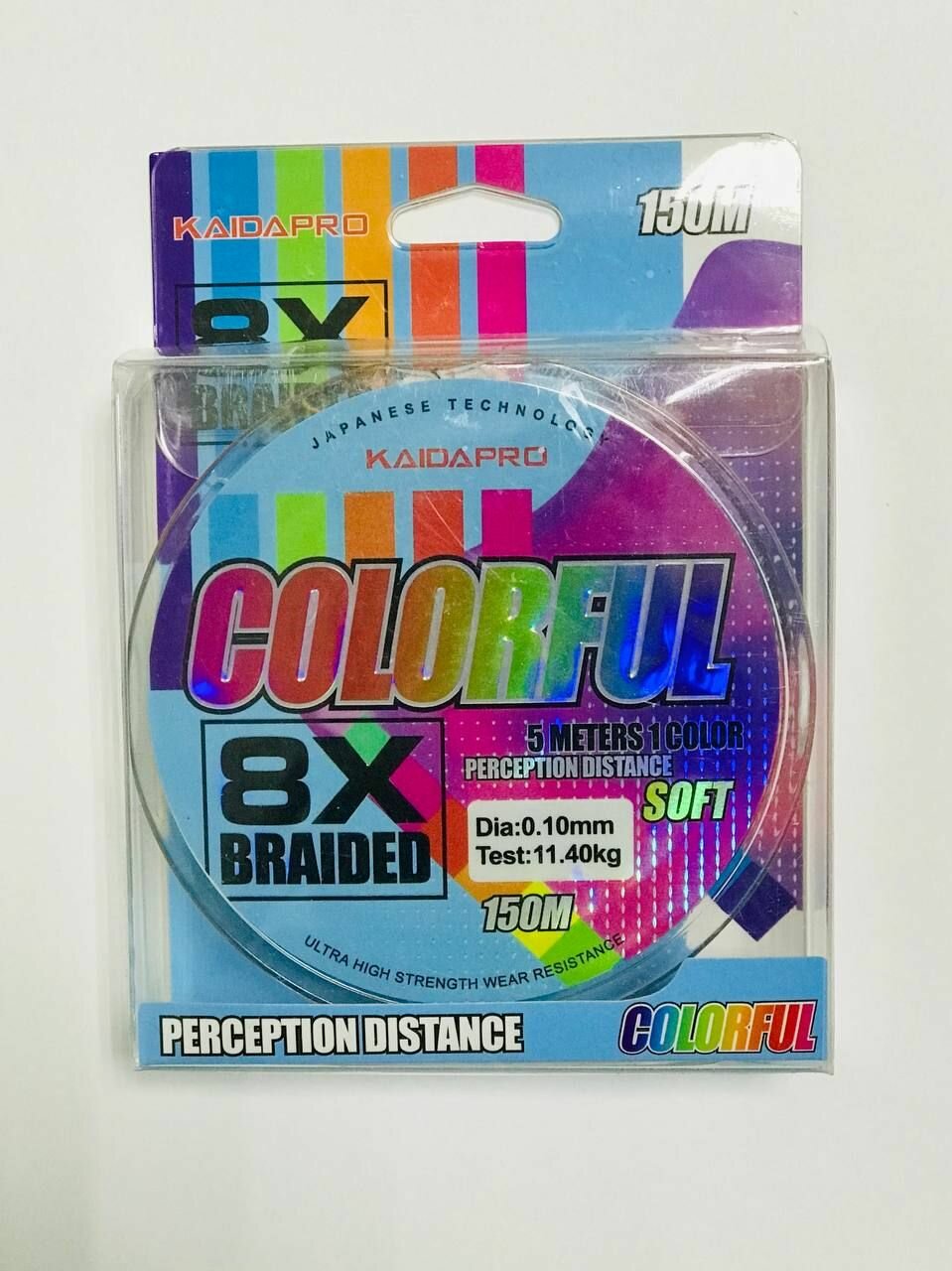 KAIDA Плетеный шнур COLORFUL 8X multicolor