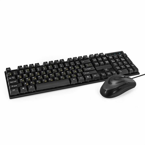 Комплект ExeGate Professional Standard Combo MK110-OEM (клавиатура влагозащищенная + мышь оптическая, USB, черный) EX295303RUS