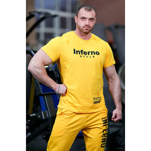 фото Футболка inferno style, размер xl, желтый