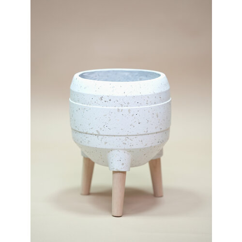 Кашпо из цемента, 26х26х22 + 11 см