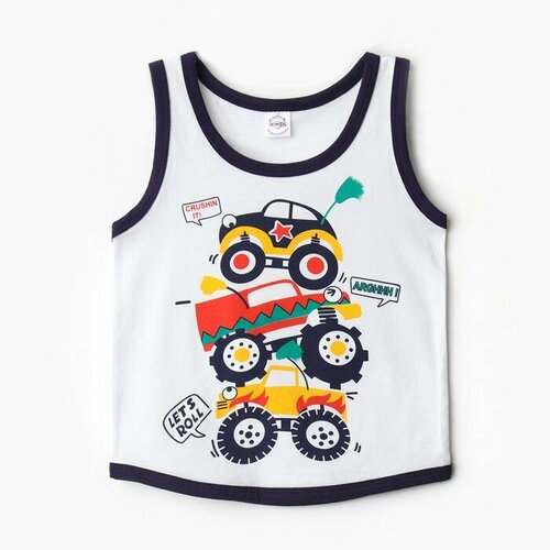 фото Майка bonito kids, размер 92, белый, синий