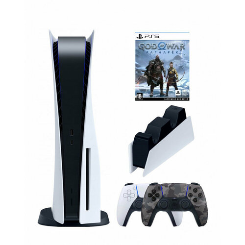 Игровая приставка Sony PlayStation 5 3-ревизия2-й геймпадкамуфляжзарядноеGod of War 825 8329000₽