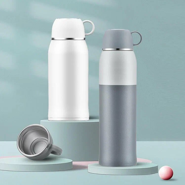 Термос Xiaomi Funjia Home Simple And Portable Insulation Cup 1000 ml (серый), шт QJBWB-10 - фотография № 6