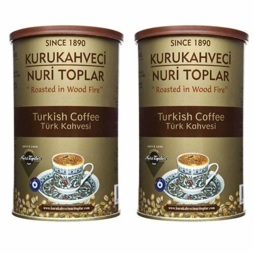 Кофе молотый Kurukahveci Nuri Toplar Turkish coffee жестяная банка, 250 г, 2 шт