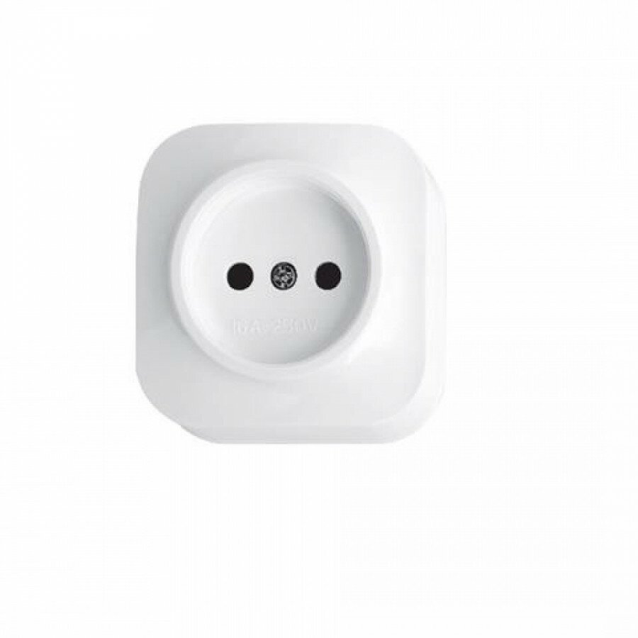 фото HOROZ EVA роз. ОУ 1 мест. 250В/16А/4000W (корп. ABS-пластик, керамика) бел 112-003-0001 (арт. 818829)