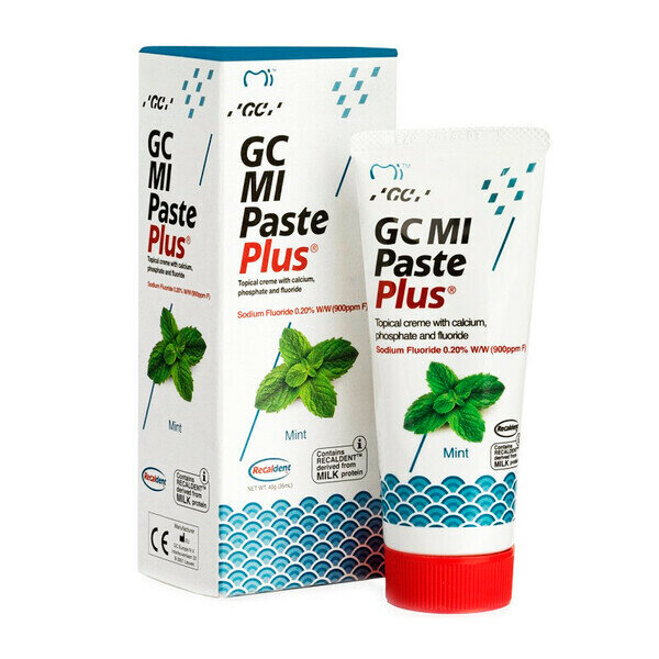 Крем с фтором GC MI Paste Plus для реминерализации и снижения чувствительности со вкусом мяты, 40 г