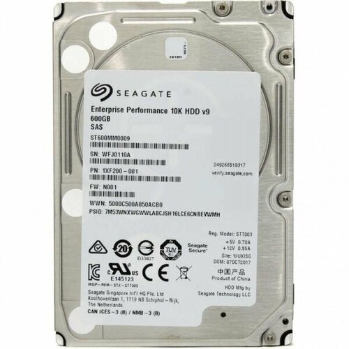 Жесткий диск Seagate ST600MM0009 600Gb 10000 SAS 25 HDD 1604000₽