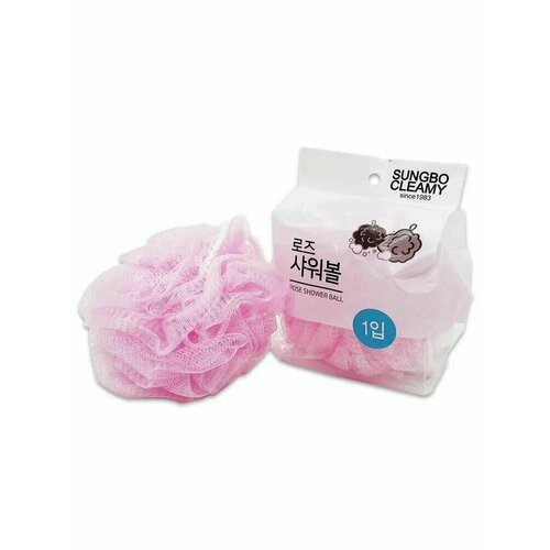 SC Мочалка-розочка из полиэтиленовой сетки 