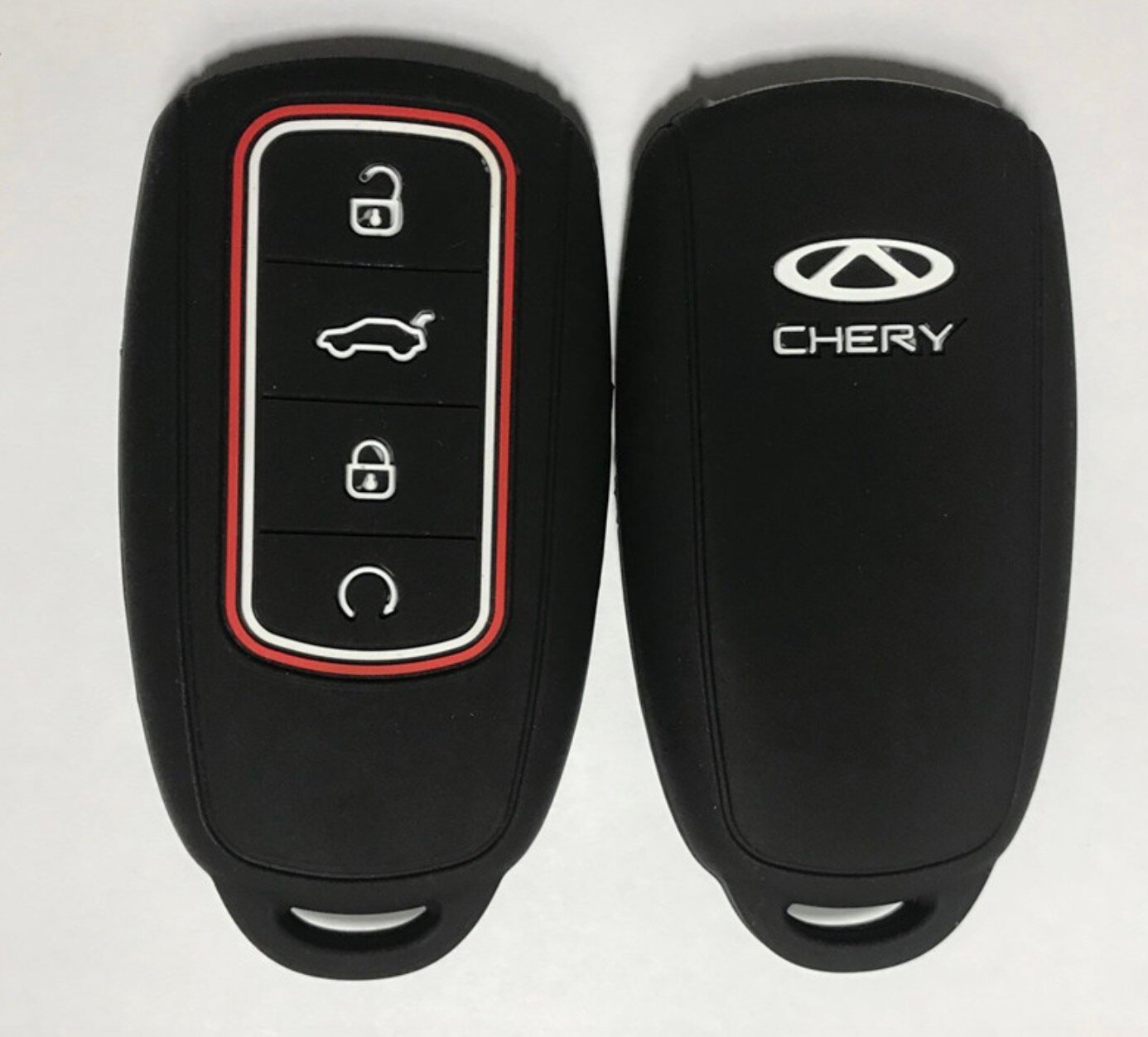 Защитный силиконовый черный чехол футляр для автомобильного смарт ключа Chery Tiggo 8 PRO 7 4 Тигго чери про 2020 2021 2019 2022 года MyPads
