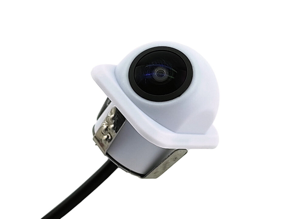 Универсальная врезная камера заднего вида AHD/CVBS 1080p с отключаемой разметкой (ночная съемка) белая