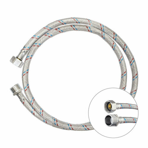 Клип 1329 Подводка гибкая д/воды, гайка из нерж. стали, 1/2