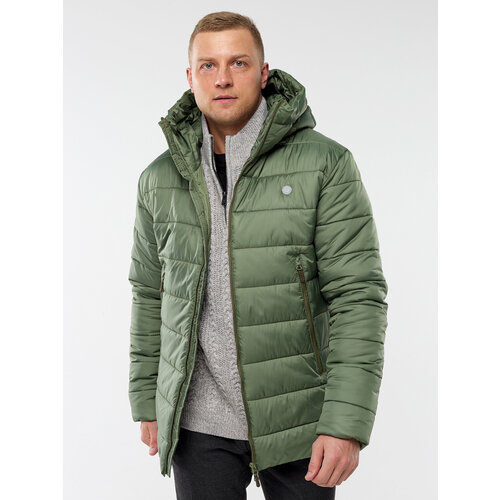  куртка CosmoTex зимняя, силуэт свободный, ветрозащитная, размер 52-54 182-188, зеленый